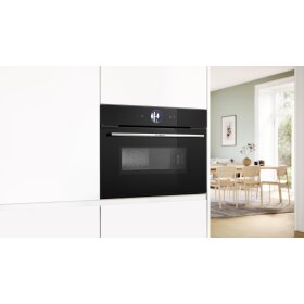 Bosch CMG7761B1, Serie 8, Einbau-Kompaktbackofen mit Mikrowellenfunktion, 60 x 45 cm, Schwarz