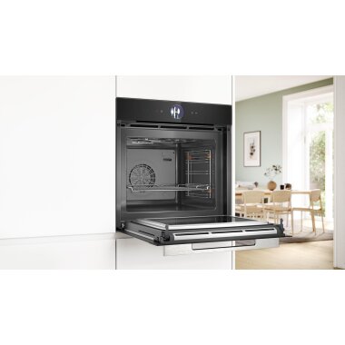 Bosch hmg7361b1, series 8, built-in oven with microwave function, 60 x 60 cm, Black
