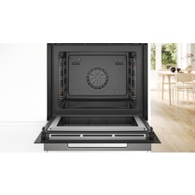 Bosch hmg7361b1, series 8, built-in oven with microwave...