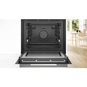 Bosch hmg776nb1, Series 8, built-in oven with microwave function, 60 x 60 cm, Black