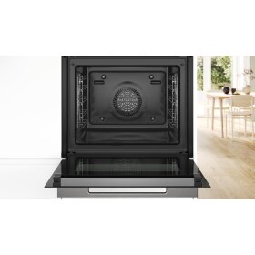 Bosch HRG7764B1, Serie 8, Einbau-Backofen mit Dampfunterstützung, 60 x 60 cm, Schwarz