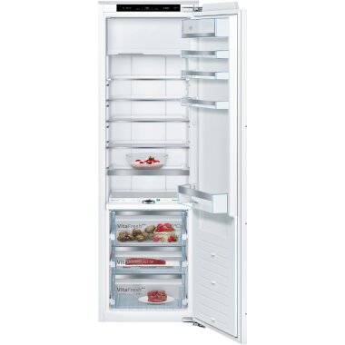 Bosch KIF82PFE0, Series 8, built-in refrigerator with freezer compartment, 177.5 x 56 cm, flat hinge