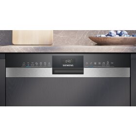 Siemens SN53HS10TE, iQ300, semi-integrated dishwasher, 60 cm, brushed steel