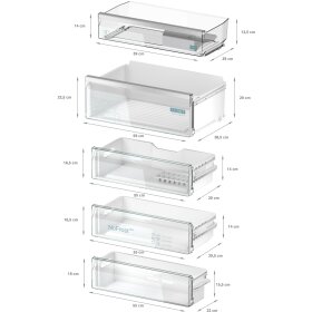 Siemens KB96NVFE1, iQ300, built-in fridge-freezer combination with bottom freezer area, 193.5 x 70.8 cm, flat hinge