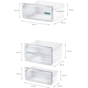Siemens KI87V5SE0, iQ100, built-in fridge-freezer combination with bottom freezer area, 177.2 x 54.1 cm, drag hinge