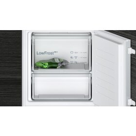 Siemens KI87VNSE0, iQ100, Einbau-Kühl-Gefrier-Kombination mit Gefrierbereich unten, 177.2 x 54.1 cm, Schleppscharnier
