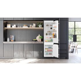 Siemens KI96NNSE0, iQ100, built-in fridge-freezer combination with bottom freezer area, 193.5 x 54.1 cm, drag hinge