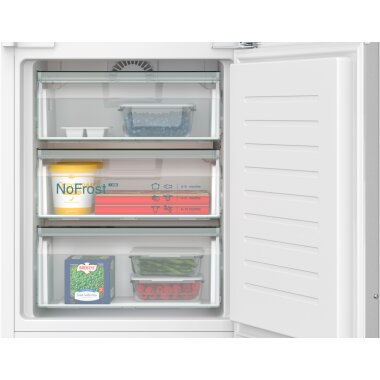 Siemens ki96nvfd0, iQ300, built-in fridge-freezer combination with bottom freezer compartment, 193.5 x 55.8 cm, flat hinge