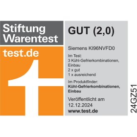 Siemens KI96NVFD0, iQ300, built-in fridge-freezer...