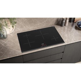 Siemens EH83KBEB5E, iQ100, induction hob, 80 cm, black, frameless