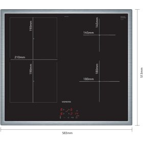 Siemens EM645CSB6E, iQ500, induction hob, 60 cm, stove-controlled, black, with frame