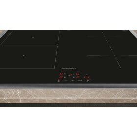 Siemens EM645CSB6E, iQ500, induction hob, 60 cm, stove-controlled, black, with frame