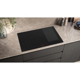 Siemens EX801HVC1E, iQ700, induction hob, 80 cm, black, flush (integrated)