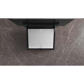 Siemens LC67JFN60, iQ300, recirculating air wall hood, 60 cm, clear glass printed in black