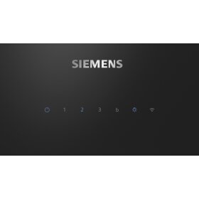 Siemens LC81JAN60, iQ500, recirculating air wall hood, 80 cm, clear glass printed in black