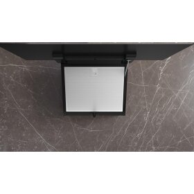 Siemens LC87JFN60, iQ300, recirculating air wall hood, 80 cm, clear glass printed in black