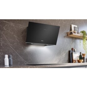 Siemens LC91KLT60, iQ700, wall panel, 90 cm, clear glass printed black