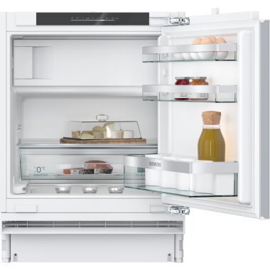 Siemens KU22LADD0, iQ500, Unterbau-Kühlschrank mit Gefrierfach, 82 x 60 cm, Flachscharnier mit Softeinzug