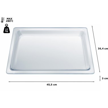 Neff Z11GU20X0, Glaspfanne, 30 x 455 x 364 mm, spülmaschinengeeignet