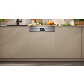 Neff S147YCS03E, N 70, Geschirrspüler integrierbar, 60 cm, Gebürsteter Stahl