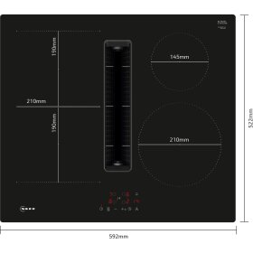 Neff V56NBS1L0, N 50, induction hob with extractor hood, 60 cm, frameless