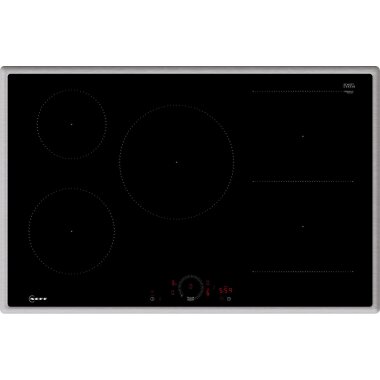 neff t58shw1l0, n 70, Induction hob, 80 cm, Black, With frame on top
