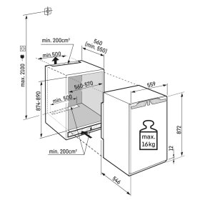 Liebherr IRci 3950-62, Integrierbarer Kühlschrank mit EasyFresh