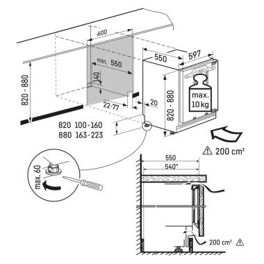Liebherr UIKP 1550-26, Integrierbarer Unterbau-Kühlschrank