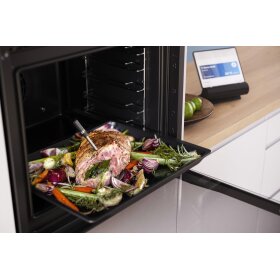 Bosch HEZ32WA00, kabelloser Speisenthermometer, 150 x 19 x 52 mm, Edelstahl, spülmaschinengeeignet, Backwagen-geeignet