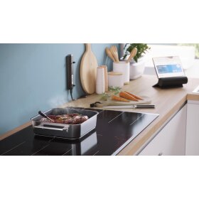 Bosch HEZ32WA00, kabelloser Speisenthermometer, 150 x 19 x 52 mm, Edelstahl, spülmaschinengeeignet, Backwagen-geeignet