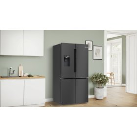 Bosch KFI96AXEA, Series 6, fridge-freezer combination, multi-door, 183 x 90.5 cm, black stainless steel