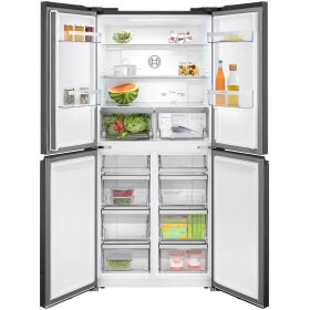 Bosch KMC85LBEA, Serie 4, Kühl-Gefrierkombination mehrtürig, Glasfront, 189.5 x 85.5 cm, Schwarz, Total No Frost