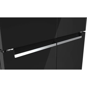 Bosch KMC85LBEA, Serie 4, Kühl-Gefrierkombination mehrtürig, Glasfront, 189.5 x 85.5 cm, Schwarz, Total No Frost