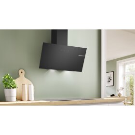 Bosch DWK85DK6K, Serie 2, Wandesse, 80 cm, Klarglas schwarz bedruckt, Schwarz