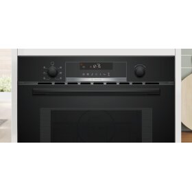 Bosch CMA585GB1, Series 6, built-in microwave with hot air, 60 x 45 cm, black