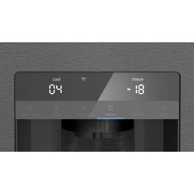 Siemens KF96DPXEA, iQ700, fridge-freezer combination, multi-door, 183 x 90.5 cm, BlackSteel