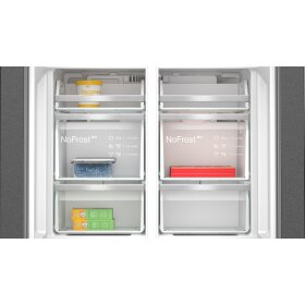 Siemens KF96DPXEA, iQ700, fridge-freezer combination, multi-door, 183 x 90.5 cm, BlackSteel