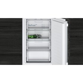 Siemens KI85NNFE0, iQ100, built-in fridge-freezer combination with bottom freezer area, 177.2 x 54.1 cm, flat hinge