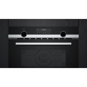 Siemens CM585AGS1, iQ500, built-in microwave with hot air, 60 x 45 cm, stainless steel