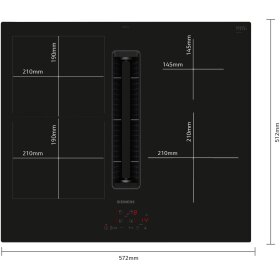 Siemens ED601BS16E, iQ300, hob with extractor hood (induction), 60 cm, flush (integrated)
