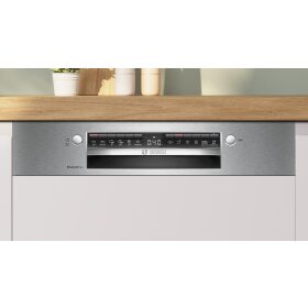 Bosch SMI4EAS28E, Series 4, semi-integrated dishwasher, 60 cm, brushed steel
