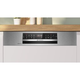 Bosch SMI6ECS12E, Serie 6, Teilintegrierter Geschirrspüler, 60 cm, Gebürsteter Stahl
