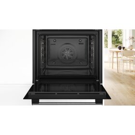 Bosch HBA514BS3, Serie 4, Einbau-Backofen, 60 x 60 cm, Edelstahl