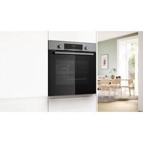 Bosch HBA514BS3, Serie 4, Einbau-Backofen, 60 x 60 cm, Edelstahl