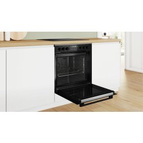 Bosch HEG278BB3, Serie 6, Einbau-Herd, 60 x 60 cm, Schwarz