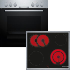 Bosch HND211CS63, built-in stove set, HEA510BS3 +...