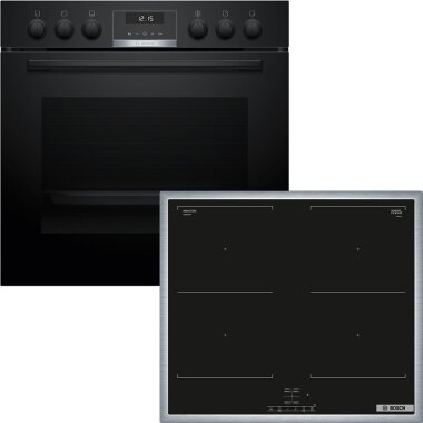 Bosch HND617LS67, built-in stove set, HEB517BB4 +...