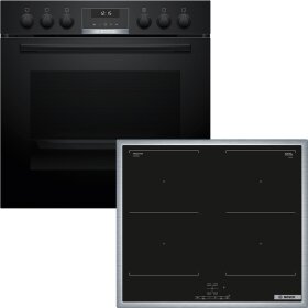 Bosch HND617LS67, built-in stove set, HEB517BB4 +...