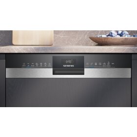 Siemens SN53ES04TE, iQ300, semi-integrated dishwasher, 60 cm, brushed steel