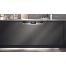 Siemens SN53ES04TE, iQ300, Teilintegrierter Geschirrspüler, 60 cm, Gebürsteter Stahl